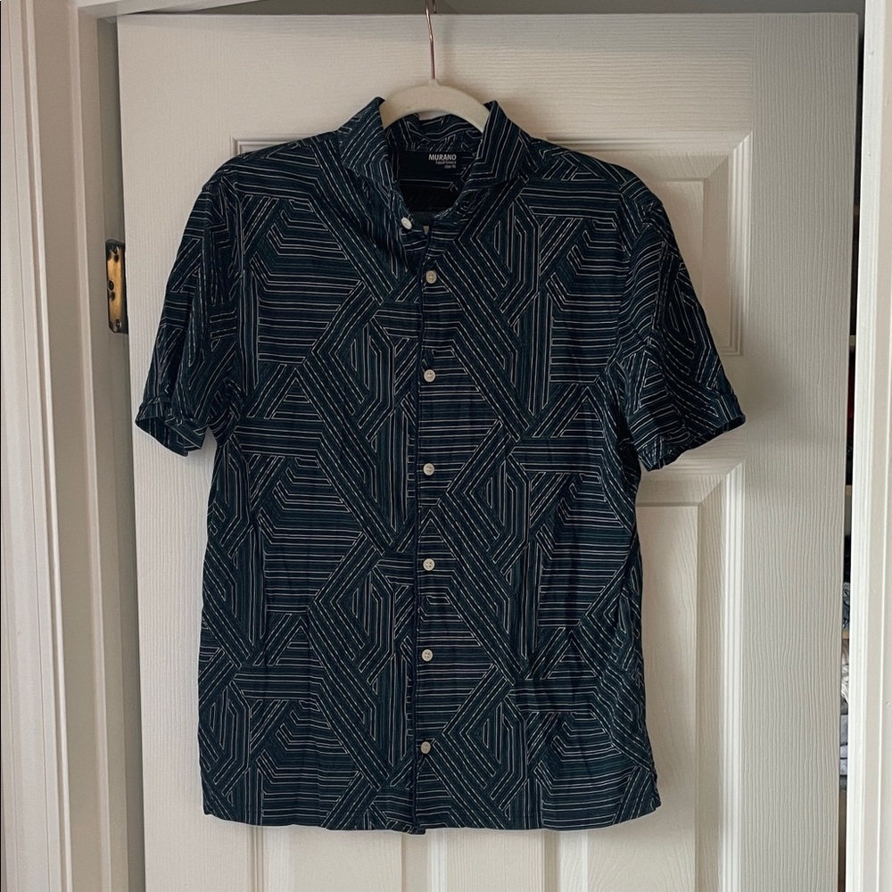 Murano Men's Liquid Luxury Slim Fit Button Down Shirt